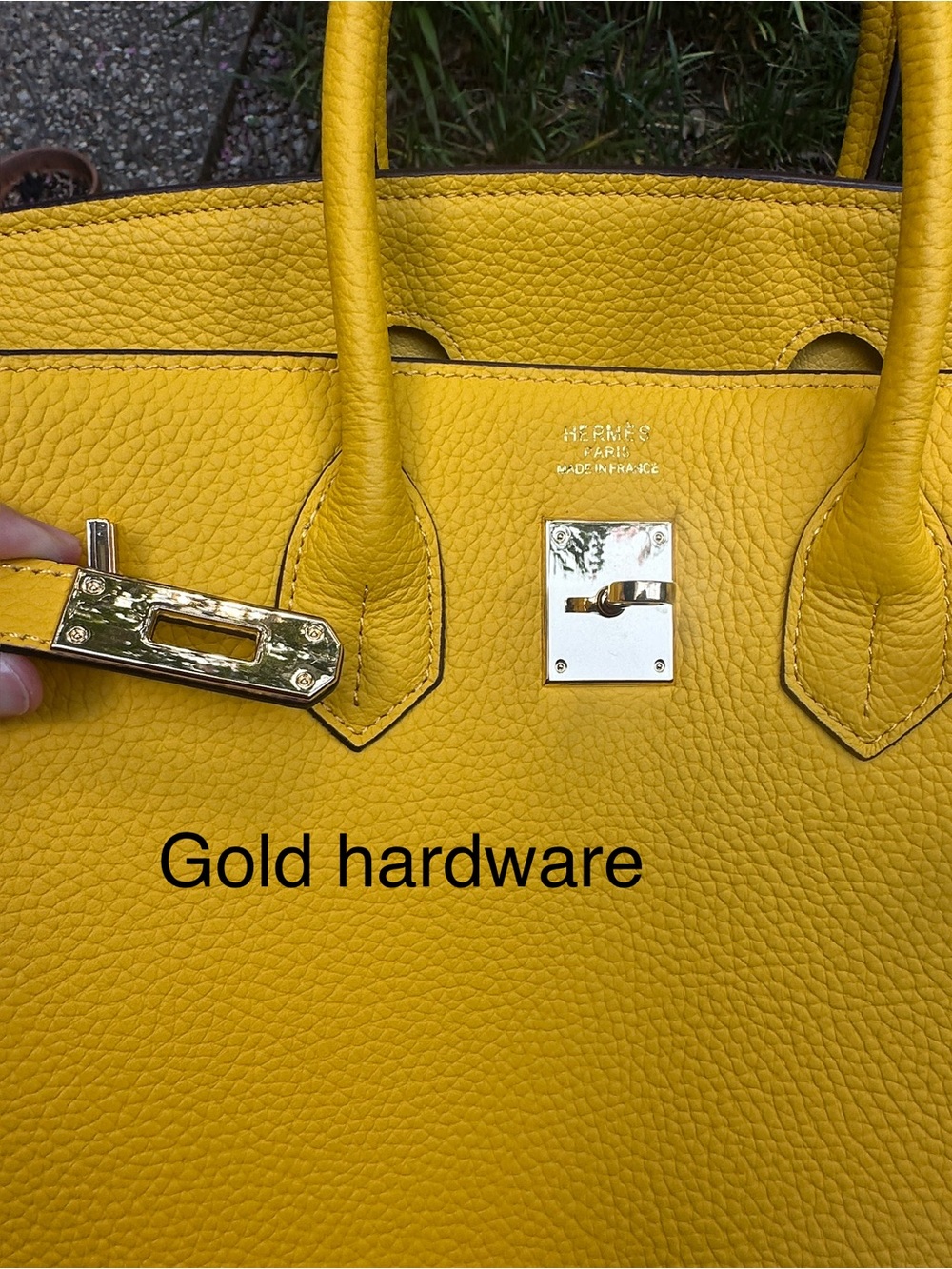 INSPIRED Togo Leather Structured Tote in Vibrant Yellow - Size 35 GOLD Hardware - Picture 13 of 15